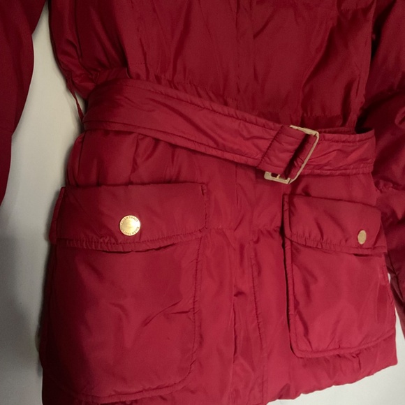 Ellen Tracy Red Down Puffer Jacket Size M - Picture 4 of 11